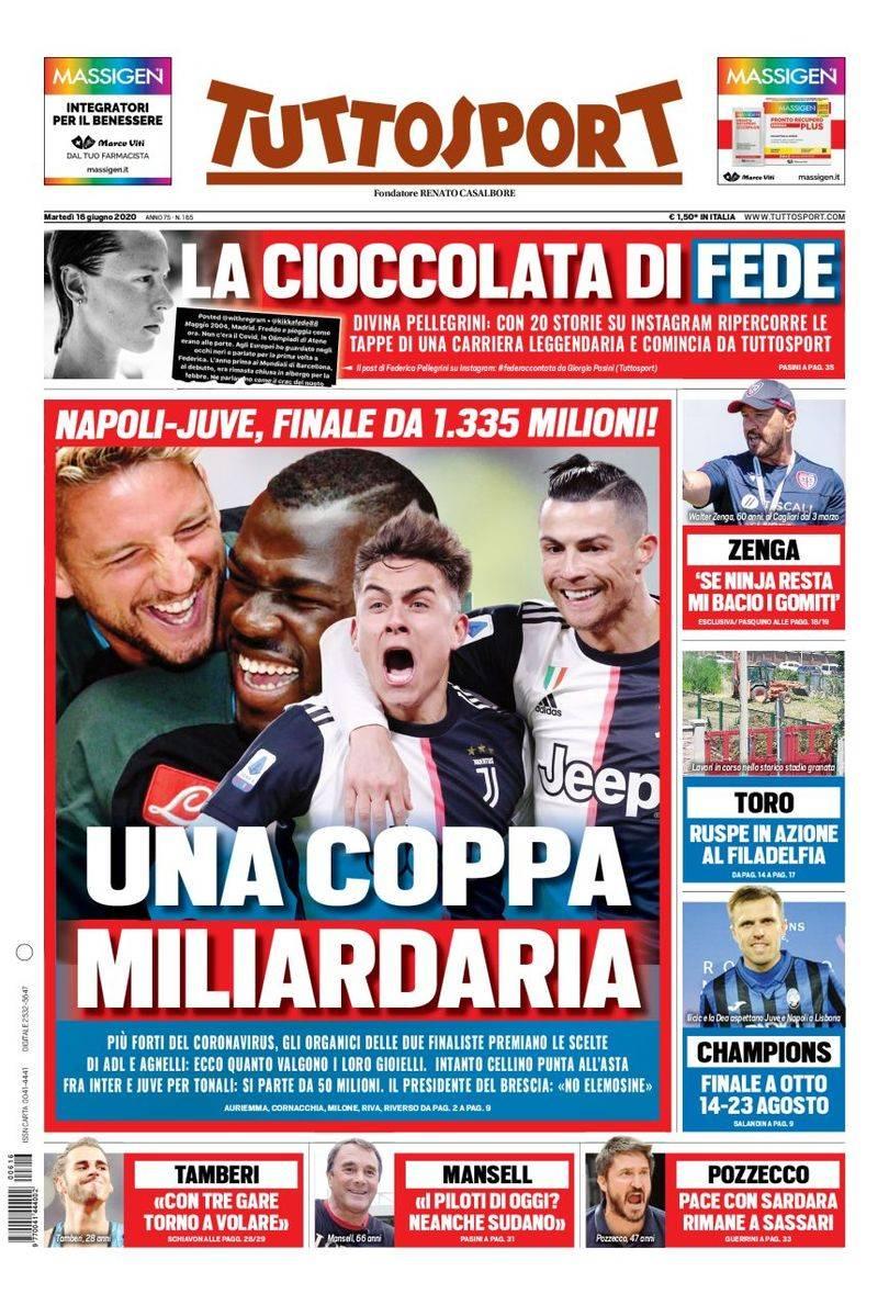 包含意大利俱乐部登上欧洲头版头条的词条